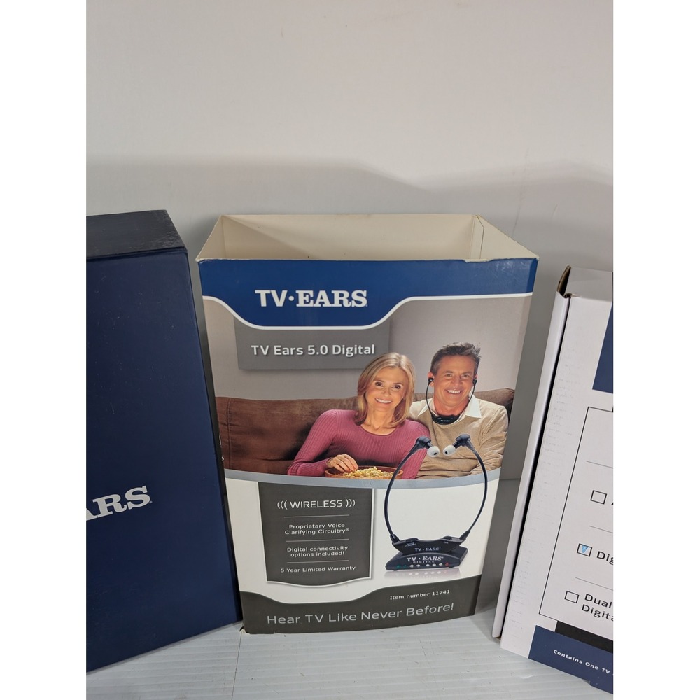 TV Ears 5.0 Digital Wireless Headset System Voice Clarifying 11741 Black - Picture 13 of 16